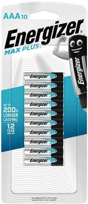 Energizer Max Plus AAA or AA Batteries 10 Pack