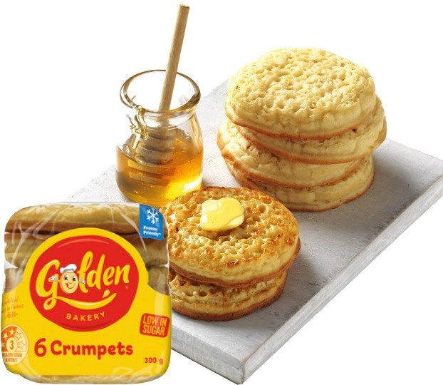 Golden Crumpet Rounds 6 Pack Selected Varieties