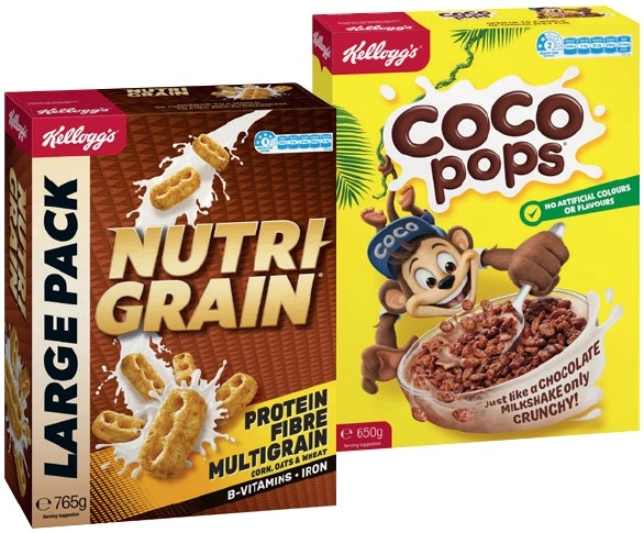 Kellogg’s Cereals 460‑765g Selected Varieties