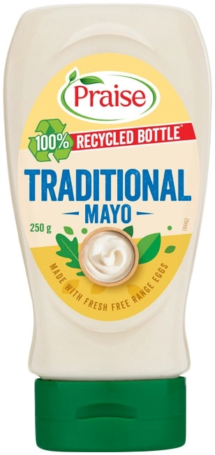 Praise Traditional Squeeze Mayo 250g or 99% Fat Free 280g