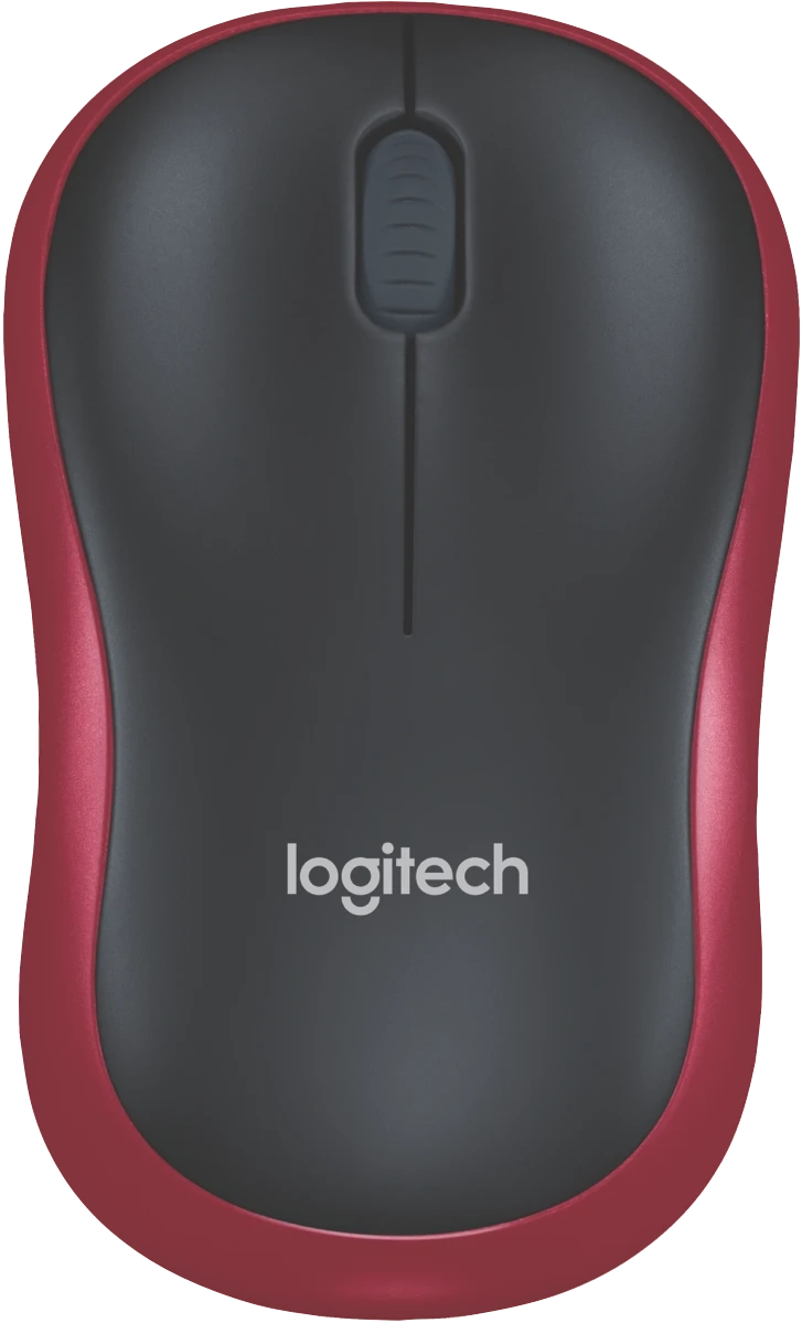 Logitech M185 Wireless Mouse (Red)