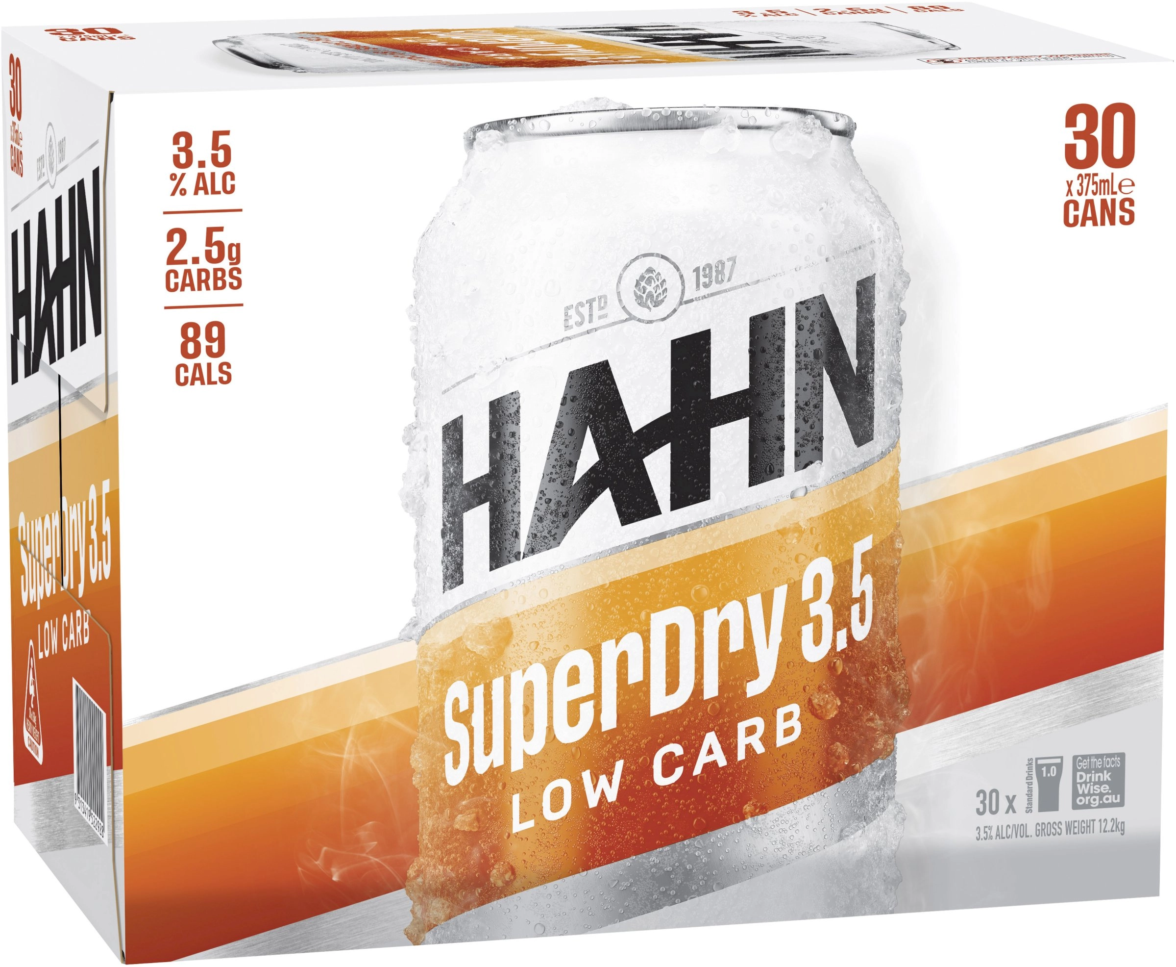 Hahn Super Dry 3.5 Block Cans 30x375ml