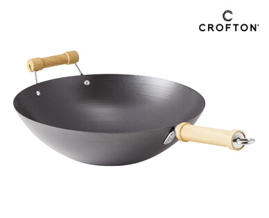 Black Carbon Steel Wok 35cm