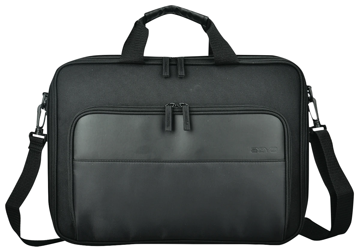 AGVA 15.6" Clamshell Laptop Briefcase - Black