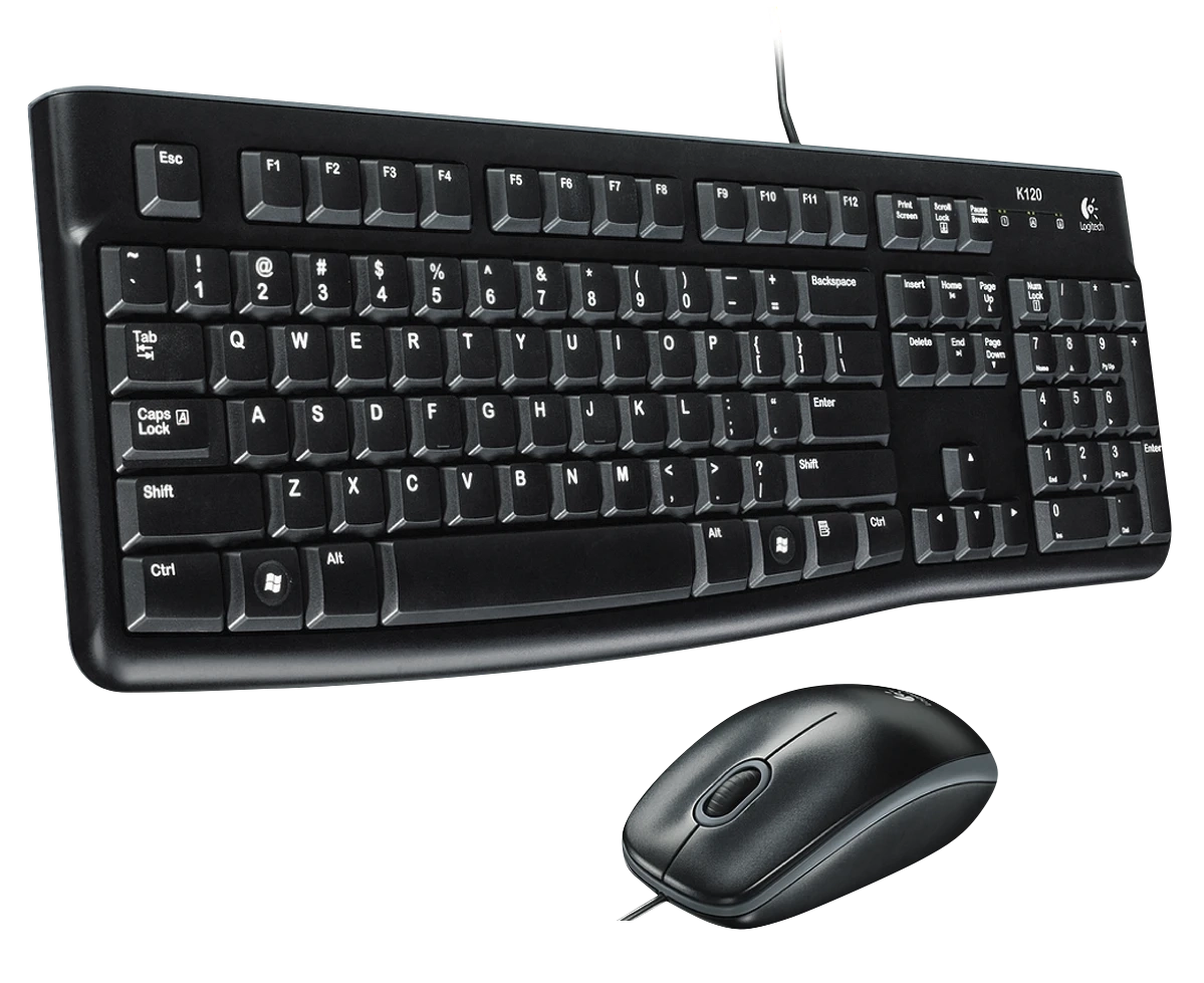 Logitech Corded Mouse and Keyboard MK120