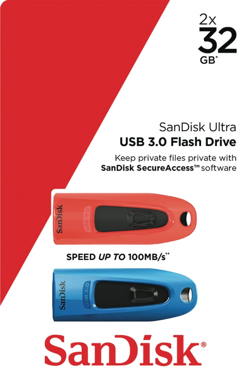 Sandisk 32GB Ultra USB FlashDrive Twin Pack