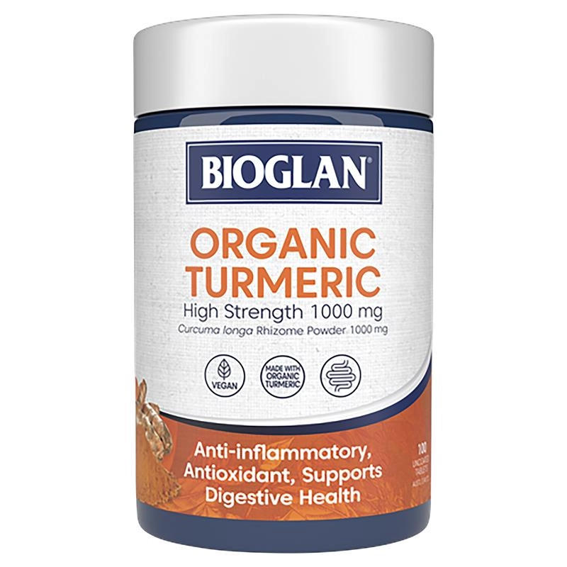 Bioglan Organic Turmeric High Strength 1000mg 100 Tablets