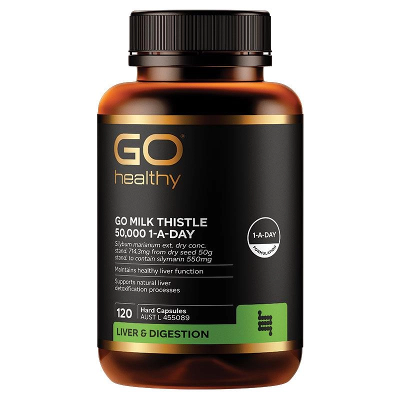 GO Healthy GO Milk Thistle 50,000 1-A-Day 120 Vegetarian Capsules