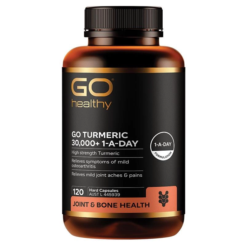 GO Healthy GO Turmeric 30,000+ 1-A-Day 120 Vegetarian Capsules