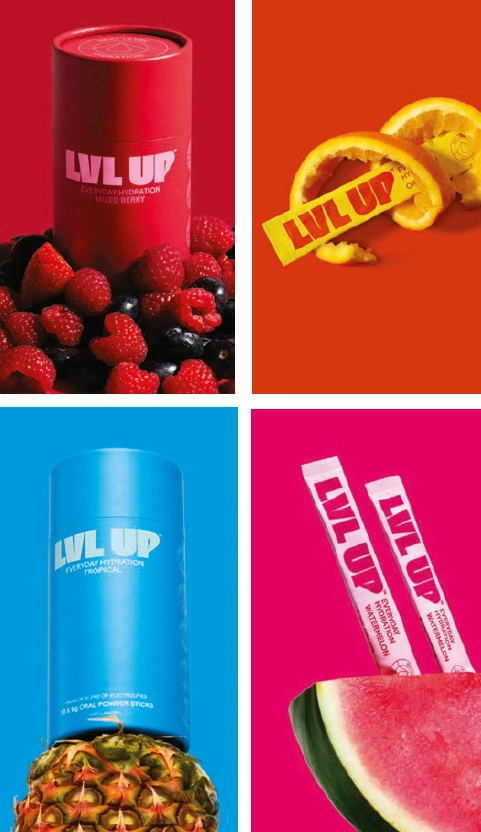 LVL UP Everyday Hydration Mixed Berry or Tropical 10 x 6g Oral Powder Sticks