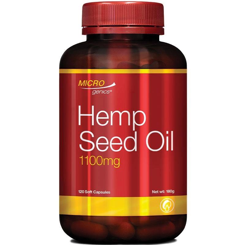 Microgenics Hemp Seed Oil 1100mg 120 Capsules