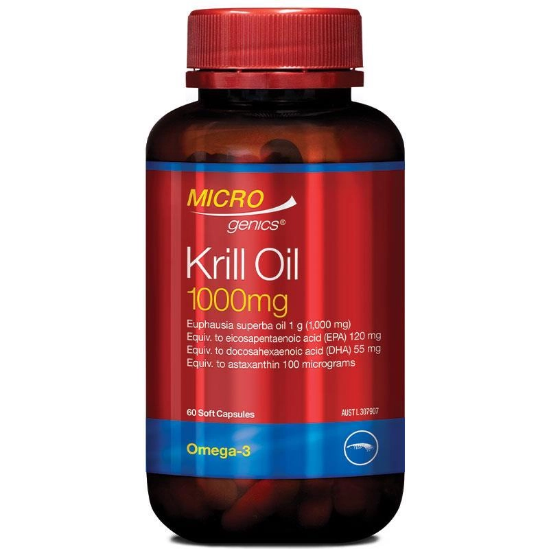 Microgenics Krill Oil 1000mg 60 Capsules