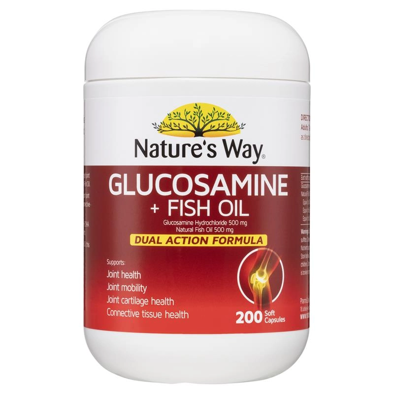 Nature’s Way Glucosamine + Fish Oil 200 Soft Capsules