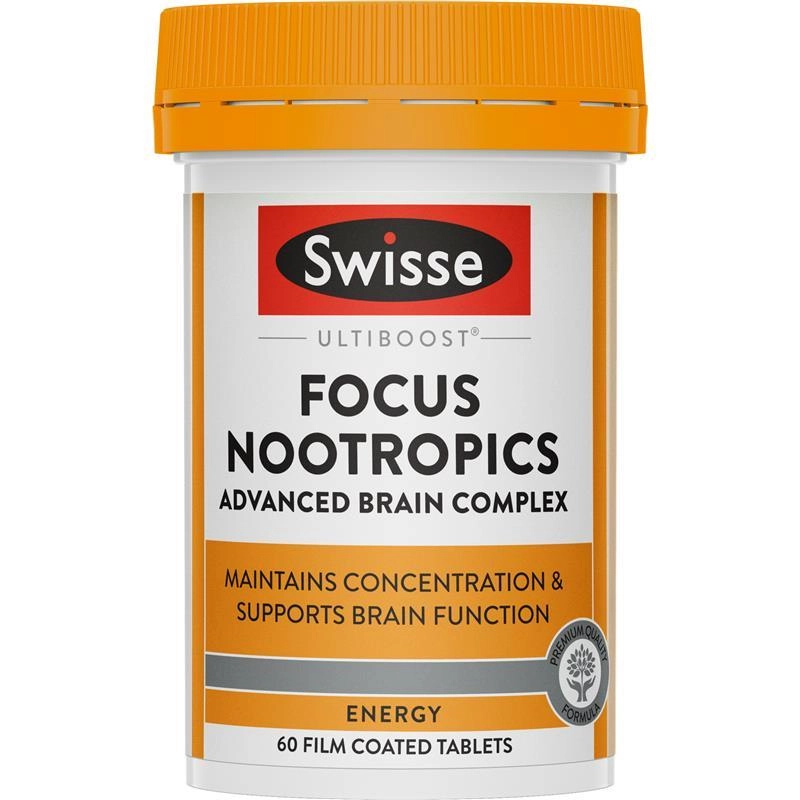 Swisse Ultiboost Focus Nootropics Advanced Brain Complex 60 Tablets