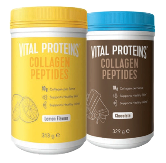 Vital Proteins Collagen Peptides Powder Chocolate 329g & Lemon Flavour 313g