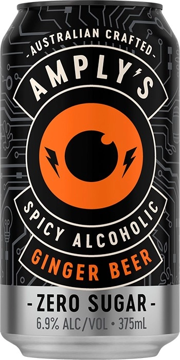 Amplys Ginger Beer 6.9% Zero Sugar Cans 375mL