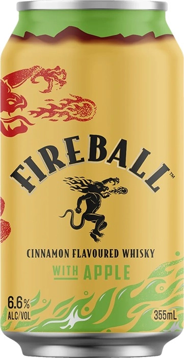 Fireball Cinnamon Whisky With Apple Cans 355mL