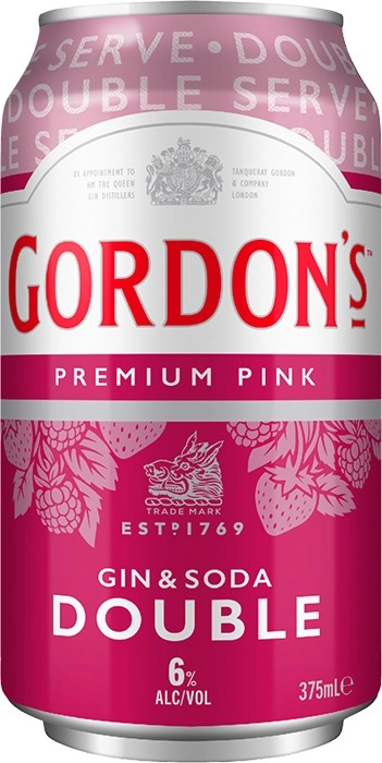 Gordon's Pink and Soda Double Serve Cans 375mL