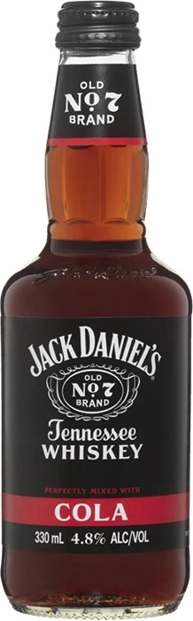 Jack Daniel's Tennessee Whiskey & Cola Bottle 330mL