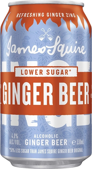 James Squire Lower Sugar Ginger Beer Cans 330mL