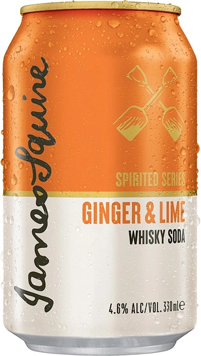 NEW James Squire Ginger and Lime Whisky Cans 375mL