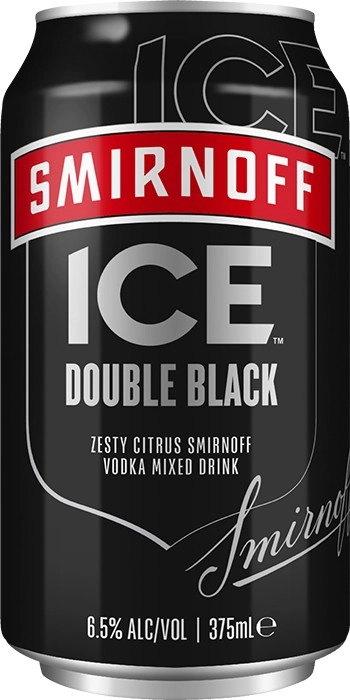 Smirnoff Ice Double Black Cans 10 Pack 375mL