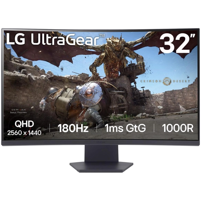 LG UltraGear GS60QC 31.5" QHD 180Hz Curved Gaming Monitor