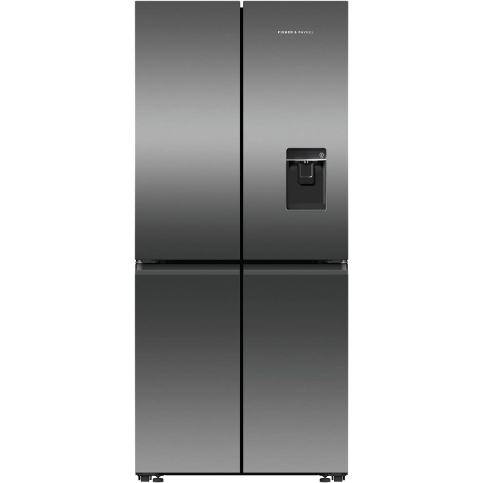 Fisher & Paykel RF500QNUB1 498L Quad Door Ice & Water Fridge (Black Stainless Steel)