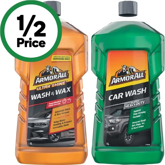 Armor All Super Heavy Duty Wash or Ultra Shine Wash & Wax 1 Litre