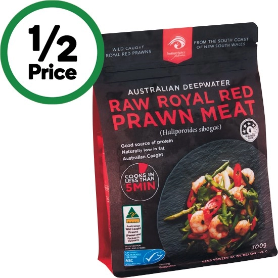 Australian Royal Red Prawn Meat 300g – From the Seafood Freezer