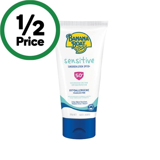 Banana Boat Sensitive Sunscreen Lotion SPF50+ 200g~