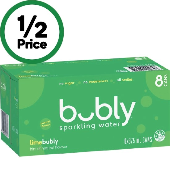 Bubly Sparkling Water 8 x 375ml