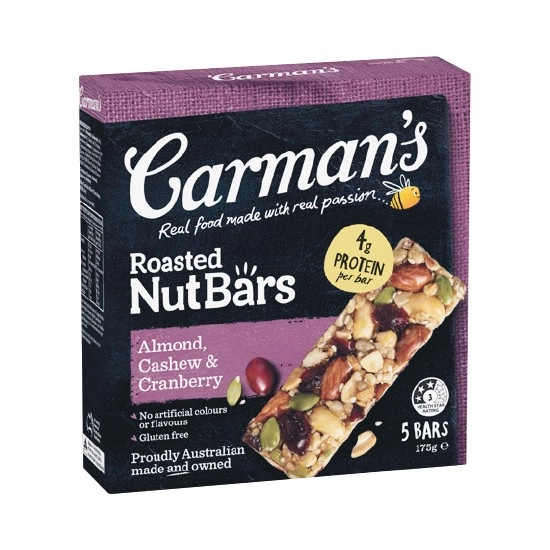 Carman’s Nut Bars 160-175g Pk 5