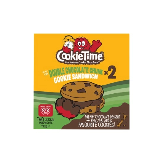 Cookie Time Frozen Dessert Cookie Sandwiches 142g Pk 2