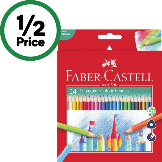 Faber-Castell Tri Colour Pencils Pk 24