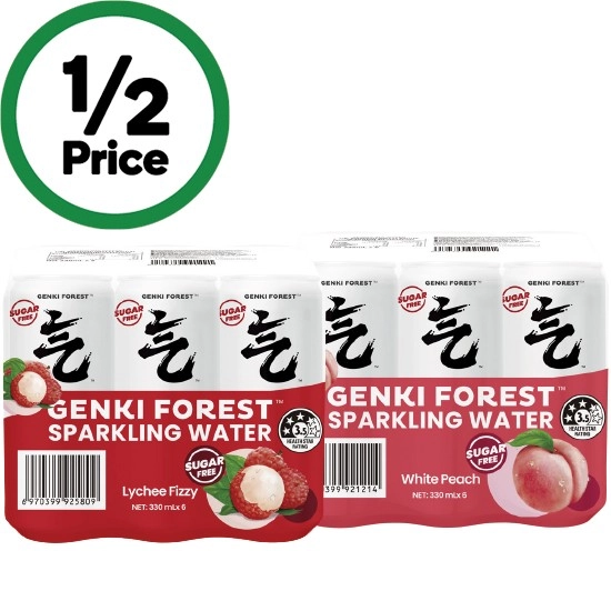 Genki Forest Sparkling Water 6 x 330ml