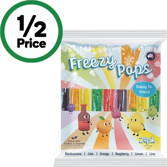 Gerard Family Foods Freezy Pops 24 x 70ml