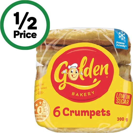 Golden Crumpets Rounds Pk 6