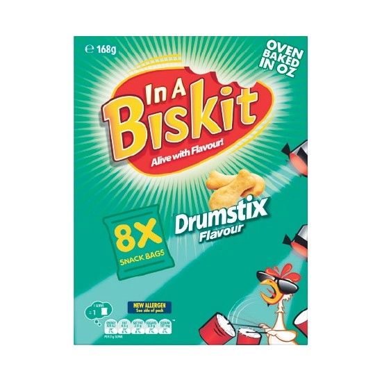 In A Biskit Drumstix Crackers Multipack 168g Pk 8