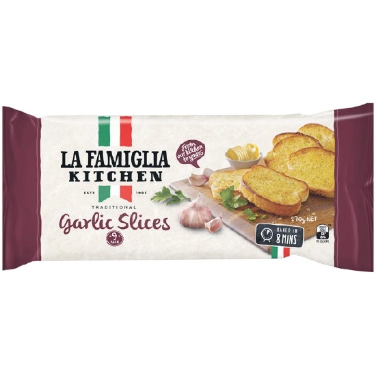 La Famiglia Garlic Bread Slices 270g – From the Fridge