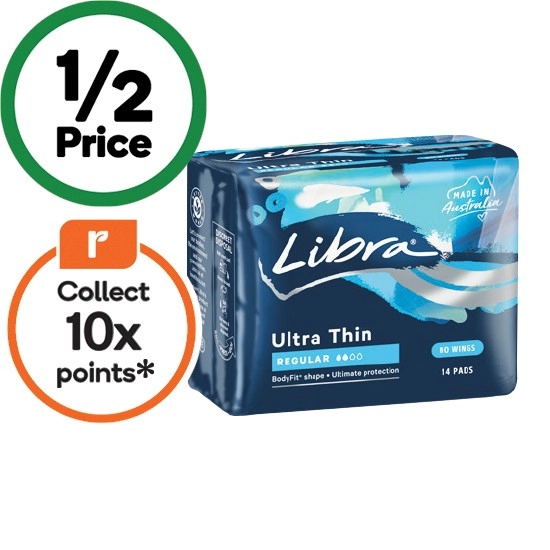 Libra Ultra Thin Regular Pads Pk 6-16