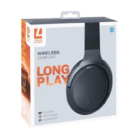 Liquid Ears Long Play Over Ear Wireless Headphones – Assorted