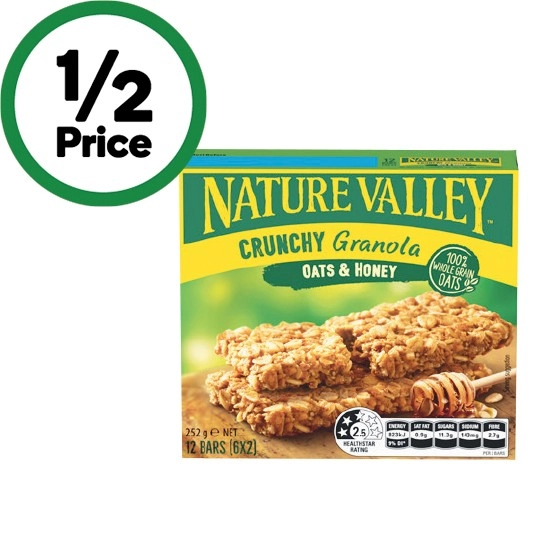 Nature Valley Crunchy Bars 252g Pk 6