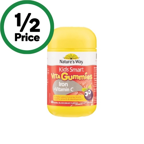 Nature’s Way Kids Smart Vita Gummies Iron + Vitamin C Pk 60~