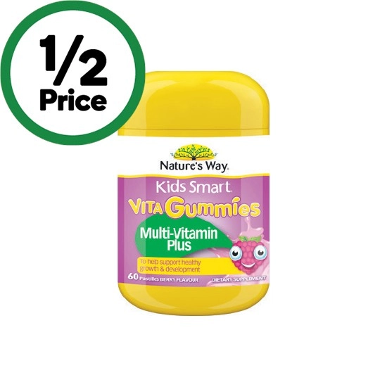 Nature’s Way Kids Smart Vita Gummies Multi-Vitamin + Pk 60~