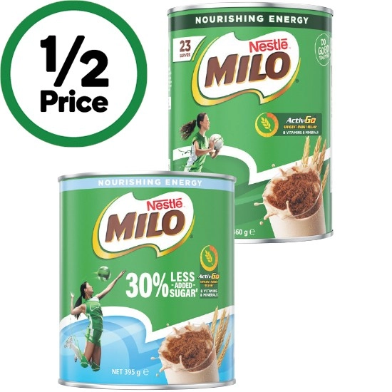 Nestle Milo 460g or Milo Less Sugar 395g