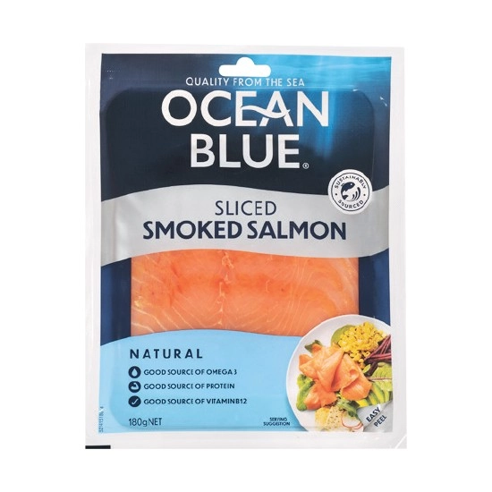 Ocean Blue Smoked Salmon 180g – From the Seafood Fridge