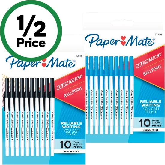 Paper Mate Kilometrico Capped Ballpoint Pens Business Assorted Pk 10