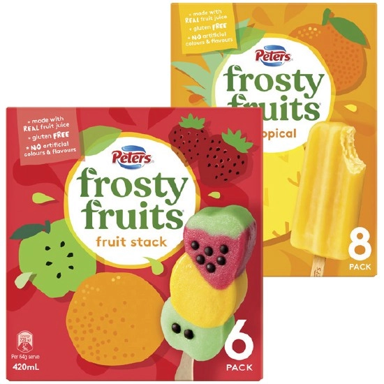 Peters Frosty Fruits 420-600ml Pk 6-8