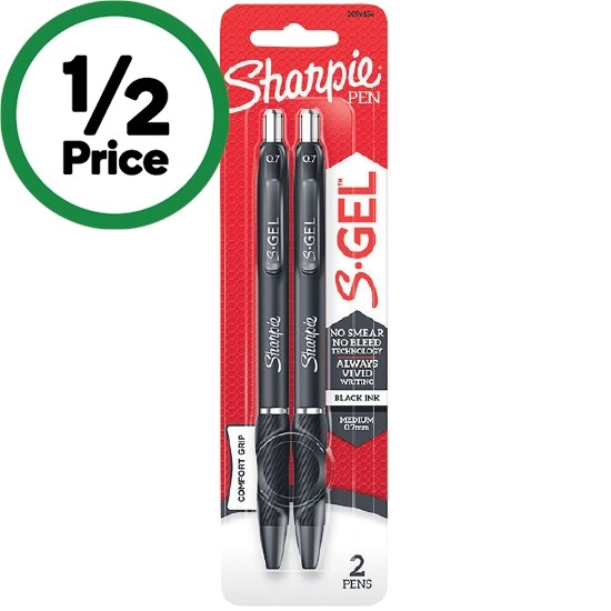 Sharpie S-Gel Retractable 0.7mm Gel Pen Pk 2